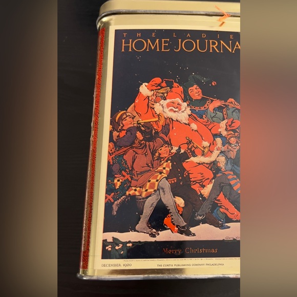 Vintage The Ladies Home Journal Christmas Collectible Dec 1920 Advertising Tin - Picture 2 of 6